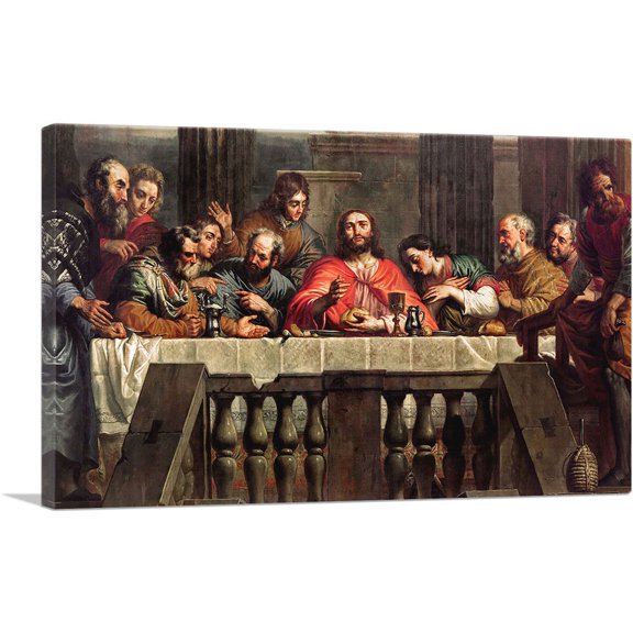 ARTCANVAS The Last Supper Canvas Art Print - Size: 26" x 18" (0.75" Deep)