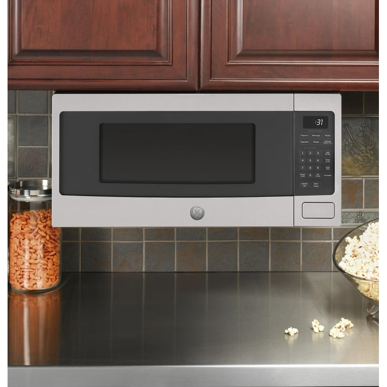 GE Profile Series 1.1 Cu. Ft. Countertop Microwave Oven Stainless Steel 800 Watts