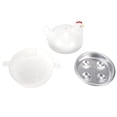 thumbnail image 4 of KDJ Microwave Egg Cooker Boiler Steamer for Kitchen - Plastic Egg Detacher Shell Remover - Heat Resistant Nutritious Egg Maker for Soft, Medium, Hard Boiled Eggs - Cooking Tool, 4 of 10