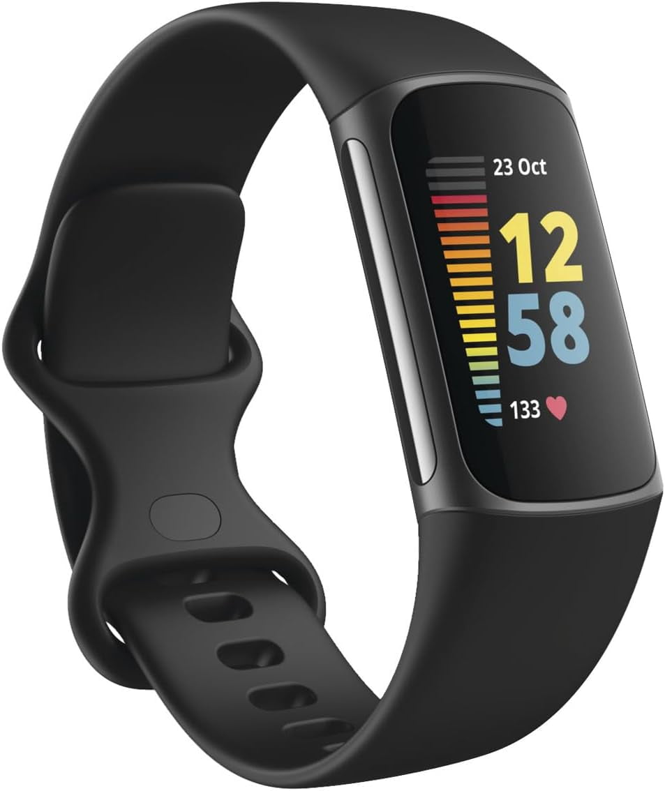 Restored Fitbit Charge 5 Fitness and Activity Tracker (WiFi) Graphite (Refurbished)