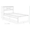 thumbnail image 5 of Your Zone Easy to Assemble Storage Bed with Bookcase Headboard, Twin, White Finish, 5 of 8