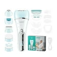 thumbnail image 2 of Fiudx Artículos en oferta con ofertas flash Depiladora para mujeres Depiladora 6 en 1, afeitadora, cepillo facial, masaje facial y exfoliante corporal, depilación recargable IPX7 para mujeres, 2 of 7