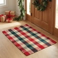 thumbnail image 2 of Holiday Time Red & Green Plaid Accent Rug 20" x 34", 2 of 9