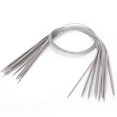 thumbnail image 3 of Smooth Stainless Steel Circular Knitting Needles Set, Durable Yarn Sliding Tips with Comfortable Grip for Basic Projects, Convenient Size Selection, 3 of 7