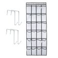 thumbnail image 3 of Organizador de zapatos para colgar sobre la puerta, 24 bolsillos, organizador de zapatos colgante, soporte de tela para zapatos montado en la pared, colgador de bolsas para puerta, 3 of 5