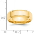 thumbnail image 5 of Primal Gold 14 Karat Yellow Gold 7mm Beveled Edge Comfort Fit Band Size 13, 5 of 8