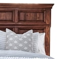 thumbnail image 2 of Benjara Dan Wood Queen Size Bed, Crown ed Details, Panel Headboard, Brown, 2 of 5