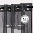 thumbnail image 2 of Sheer Curtains es Long with Eyelet Sheers Window Curtains Panels Privacy Light Filtering Voile Grommet Top Drapes for Living Room/Hotel Rideaux ( Wide ), 2 of 6