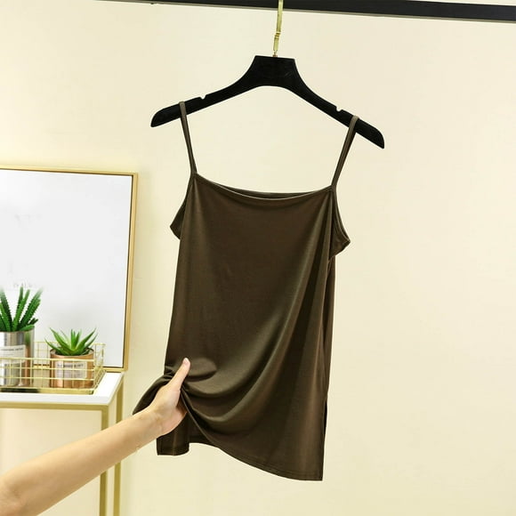Deals of The Day Clearance! Fashion Women's Summer Casual Solid Color Loose Round-Neck Camisoles Tank Top, Lightweight Tank Top for Summer, Beach, or Casual Outings Sales Today Clearance!