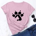 thumbnail image 2 of Camiseta de manga corta con estampado de animales y cuello redondo suelto a la moda de verano para mujer Pompotops hfajkhk135042, 2 of 7
