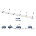 thumbnail image 3 of Unique Bargains Silver Wall Mounted with 6 Hooks Coat Hook Rack Wall Hanger, 3 of 7