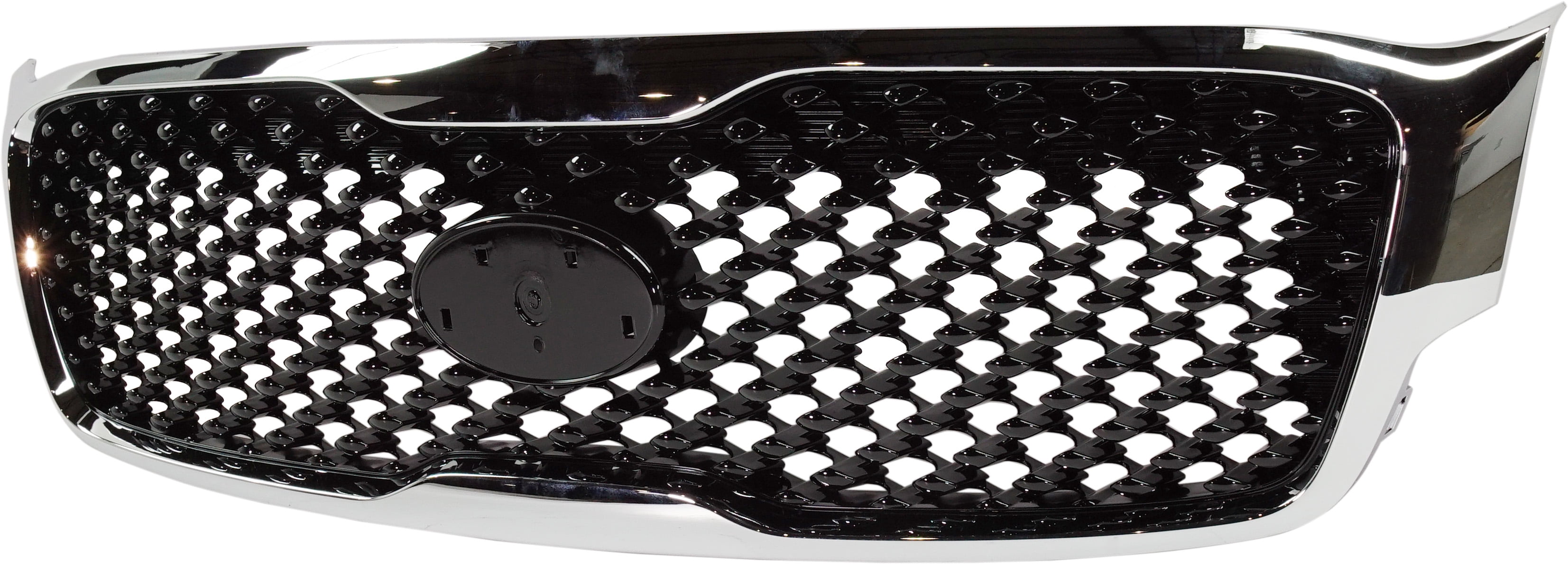 Grille Assembly Compatible With 2016-2018 Kia Sorento Painted Black Shell and Insert