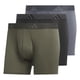thumbnail image 1 of Trunk adidas para hombre, paquete de 3 unidades, verde oliva/negro/gris ónix, 1 of 9