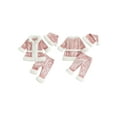 thumbnail image 2 of Gzhioc Kids Baby Boys Girls Christmas Outfit 1T 2T 3T 4T 5T 6T Long Sleeve Belted Jacket Pants Hat Clothing Set, 2 of 8