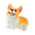 thumbnail image 4 of Estatua de cachorro de resina de simulación, estatua artesanal, adorno de escritorio, linda mini figura en miniatura, figuras de animales para la Corgi, 4 of 8