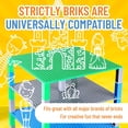 thumbnail image 5 of Strictly Briks Toy Building Block - Classic Baseplates 10" x 10" Brik Tower for Ages 3 Years and Up, 6 Baseplates & 50 Stackers in Blue Green & Gray, 56 Pc, 5 of 7