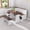 White+Brown, variant on Agiblelite Breakfast Nook Table Set with Bench, Corner Kitchen Table Set, Kitchen Nook Dining Set for Small Spaces, Farmhouse Mid Century Modern (White + Natural)