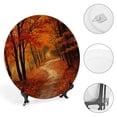 thumbnail image 3 of Wuche Fall Leaves Bone China Decorative Plate Ceramic Home Office Wall Decor 10x10inch, 3 of 7