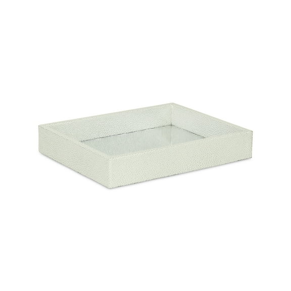 Labai White Silver Tray with Mirrored Interior