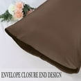 thumbnail image 5 of Unique Bargains Silky Satin Pillow Cases Covers Set of 2 Brown Standard, 5 of 8