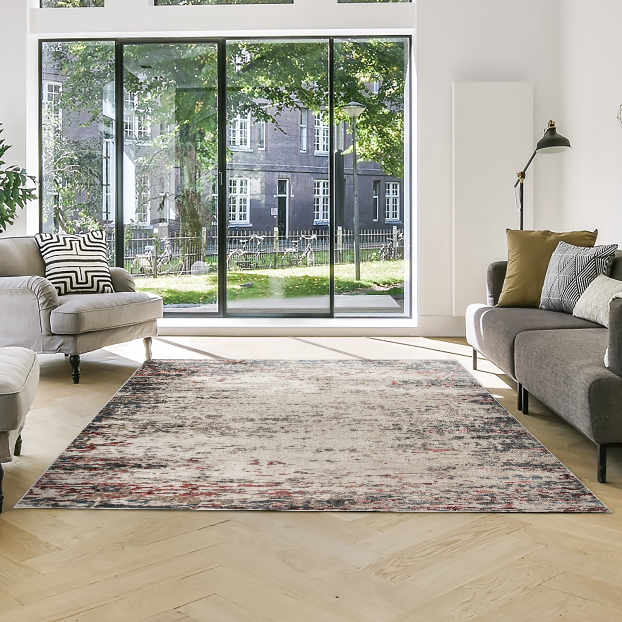 Gertmenian Heirloom Emne Modern Abstract Ivory Indoor Area Rug, 8x10