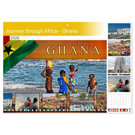 Journey through Africa - Ghana (Monthly Wall Calendar 2026 11.7 x 16.5 (open)), CALVENDO 14 Month Calendar