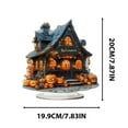 thumbnail image 3 of hengsof Ghost Halloween Village Haunted House Acrylic Castle House Crafts for Indoor Outdoor Halloween Party Decor Supplies, 3 of 6