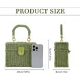 thumbnail image 2 of Kwuty Women Handwoven Rattan Handbag Beach Straw Tote Bag Square Boho Crossbody Bag, 2 of 7
