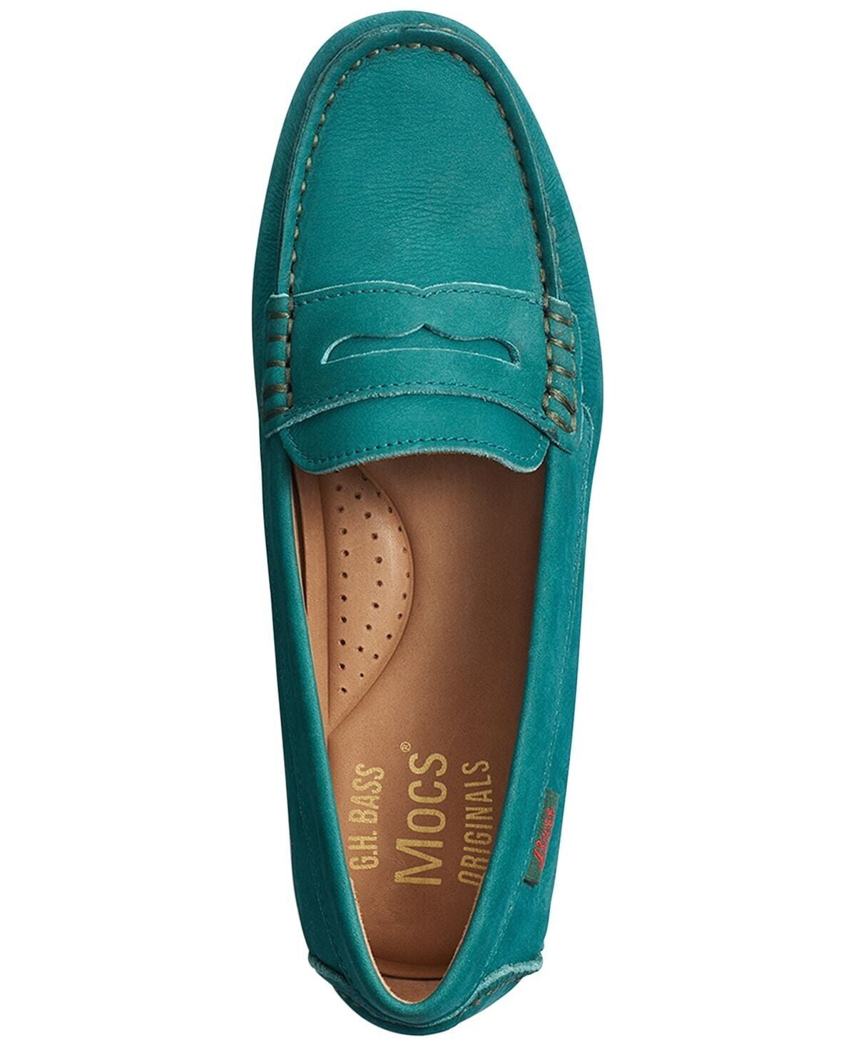 Women's Aqua Leather Dylan Driver Moc Loafers