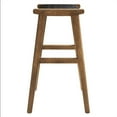 thumbnail image 4 of Bar Stool Chair Barstool, Set of 2, Walnut Black, Faux Vinyl Leather, Wood, Pub Cafe Bistro Dining Kitchen Hospitality Restaurant, Modern Contemporary HB36077, 4 of 10