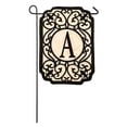 thumbnail image 4 of Evergreen Applique Garden Flag - Filigree Monogram H, 4 of 6