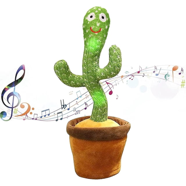 Dancing Cactus Toy Repeat What You Say, Talking Cactus Toy Singing Cactus Mimic Toy Baby Toys for Year Old Boys Girls Kids