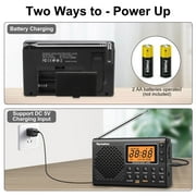 Small AM/FM/SM Radio with Great Reception, EEEkit Battery Operated Radio with Big Speaker, Backlight Display, Pocket Transistor Radios for Emergency, Indoor Outdoor, Best Gift for All Ages