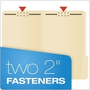 Pendaflex Reinforced Tab File Folders, Heavy Duty Manila Fastener, Legal Size, 1/3 Cut, Box of 50