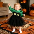 thumbnail image 2 of Weebloom Halloween Dress For Baby Girls Tutu Cat Dress Up Party Long Sleeve Stage Performance Outfit Clothes Girls' Dresses Green 12-18 Months, 2 of 8