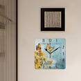 thumbnail image 3 of 10 Inch Wall Clock Battery Operated Silent Clock Decorative for Office, Kitchen, Outdoor, Living Room，Vintage Flowers Blue Elegant Design, 3 of 4
