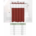 thumbnail image 6 of No Hook Shower Curtain with Snap in Liner, Christmas Classical Red Green Plaid Hotel Shower Curtains for Bathroom, Washable Shower Curtain Liner Set with Mesh Top Window, 48"x72", 6 of 6