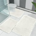 thumbnail image 4 of Shaggy Bathroom Rugs Sets 3Piece Bath Mat for Bathroom Non-Slip Bathroom Mats Water Absorbent Bath Rug Floor Mats Soft Washable Shower Rug with U-Shaped Contour Rug Toilet Lid Cover, 4 of 7