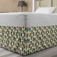 thumbnail image 1 of Tropical Bed Skirt, Exotic Repetition with Toucan Bird Hibiscus Bird of Paradise and Monstera, Elastic Bedskirt Dust Ruffle Wrap Around for Bedding Decor, 4 Sizes, Cream Multicolor, by Ambesonne, 1 of 2