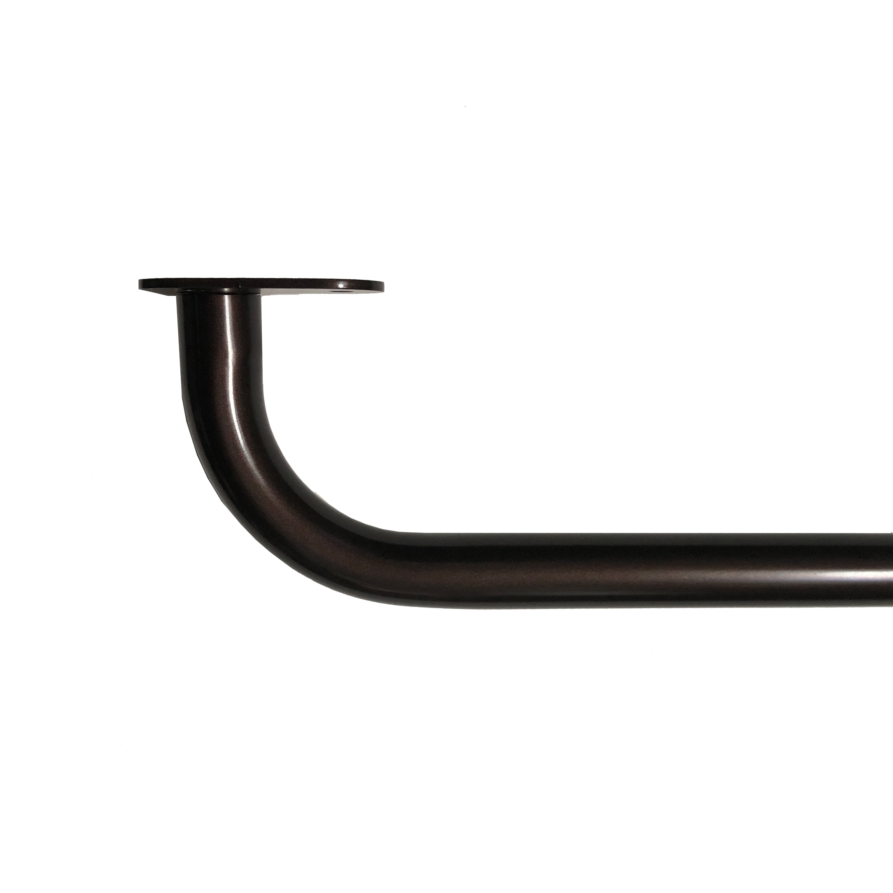 (3 pack) Mainstays 3/4" Wrap Curtain Rod, 30-84", Bronze
