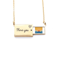 thumbnail image 1 of Sun Cloud Sea Water Weather Pattern Letter Envelope Necklace Pendant Jewelry, 1 of 3