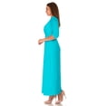 thumbnail image 3 of SR Women's Casual Wrap Floor Length Maxi Dress, Large, Mint, 3 of 5