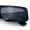 Shiny Black - Black, variant on Bold Narrow Rectangle Shield Inset Lens 80s Robotic Plastic Sunglasses Slate - Silver Mirror