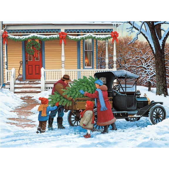 Bits and Pieces 500-Piece Jigsaw Puzzle Making Memories by John Sloane Nostalgic Christmas Scene 18" x 24"