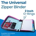 thumbnail image 3 of Case It 2" O-Ring Zipper Binder with Clear Pouch and Removable Laptop Sleeve, Monster, LT-307-ME, 3 of 8