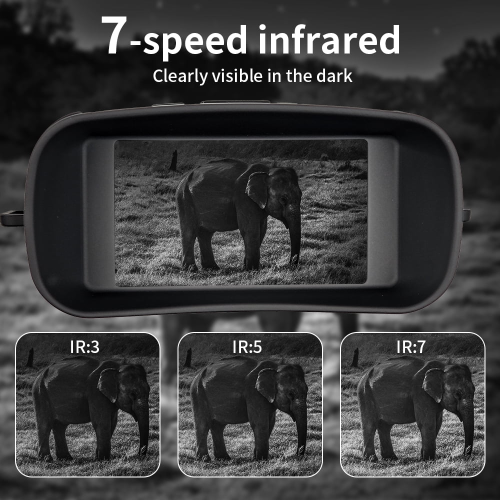 6X Digital Zoom Night Vision Binoculars for Adults - 3" Screen, Long Battery Life Night Vision Goggles, Ideal for Hunting, Camping, Security & Outdoor Low-Light Observation