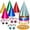 Set 3, variant on Birthday Party Hats with Party Glasses Tiny Paper Party Hats with Pom Poms Funny Party/Birthday Accessories for Baby Shower New Year Christmas Anniversary Holiday 25Pcs Set 1