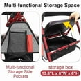 thumbnail image 5 of Aukfa Lightweight Rollator Walker with Seat,8" Big Wheels All Terrain Portable Rolling Walker for Seniors,350 lbs Capacity, Red, 5 of 5