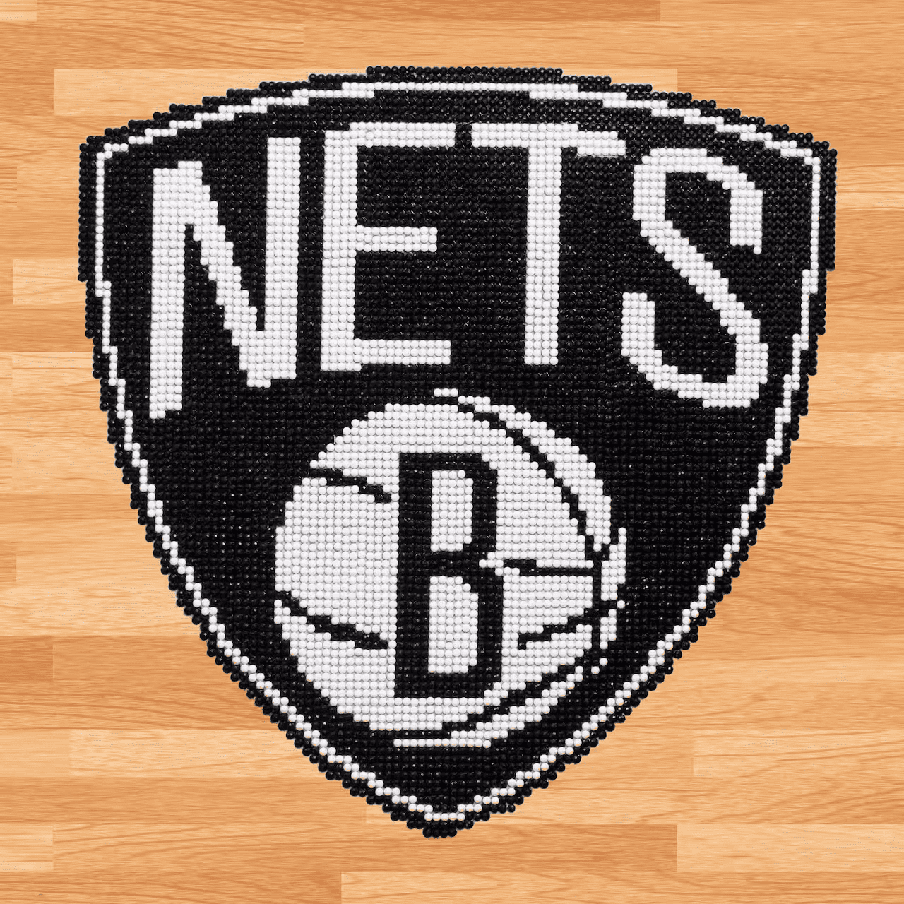 Diamond Dotz NBA Brooklyn Nets Basketball Diamond Painting Kits for Adults - Diamond Art Kits a Relaxing Creative Craft Kit with Dotz Gems 12.6"x12.6"