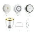thumbnail image 4 of Cepillo de limpieza facial eléctrico Portátil recargable 3 Reemplazo Cepillo Cabezales 2 Velocidades Exfoliator Exfoliating Massage Cepillo, 4 of 8